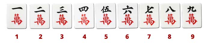 Mahjong Character Tiles