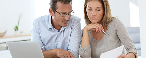 couple managing finances